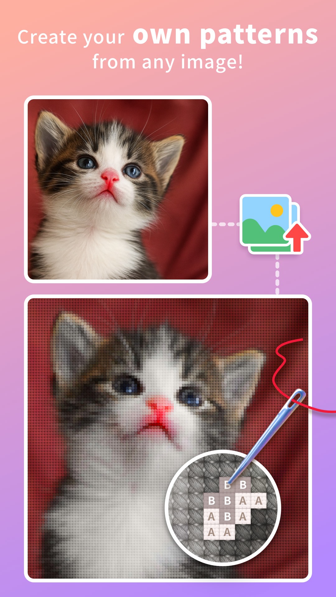 اسکرین شات 3 برنامه Color by Letter: Sewing game