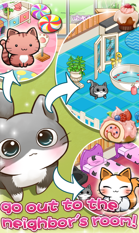 اسکرین شات 8 بازی Cat Room - Cute Cat Games