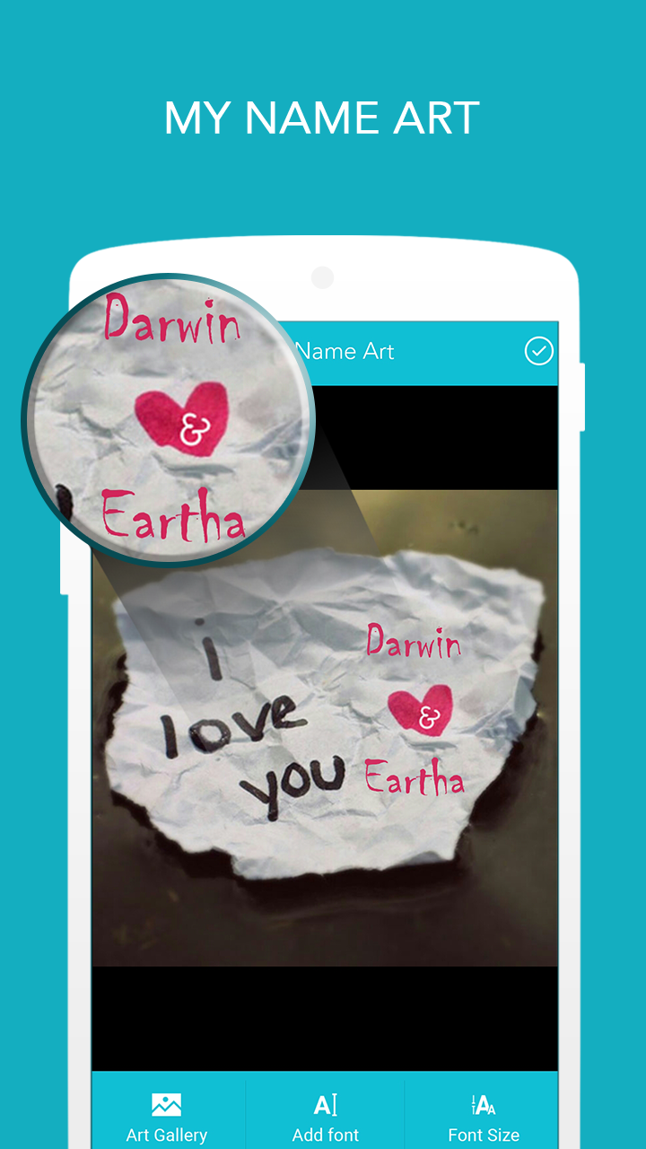 اسکرین شات 1 برنامه Name on Pics - Name Art