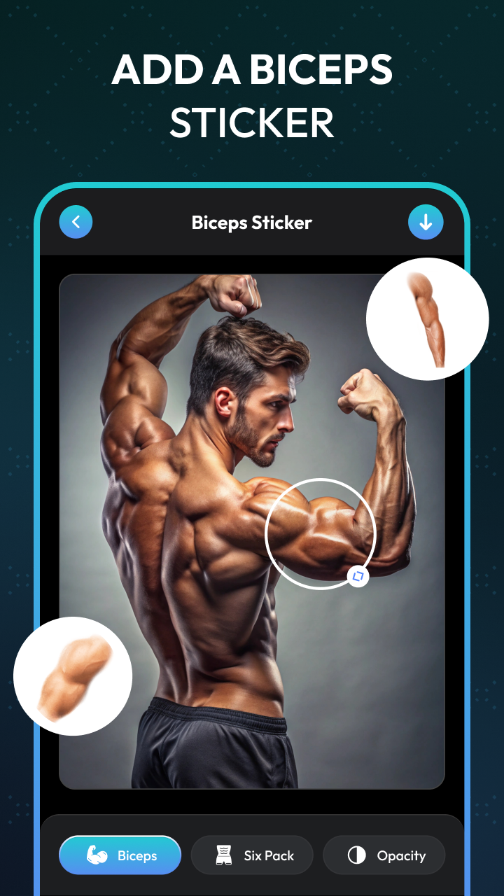 اسکرین شات 6 برنامه AI Six Packs Abs Photo Editor