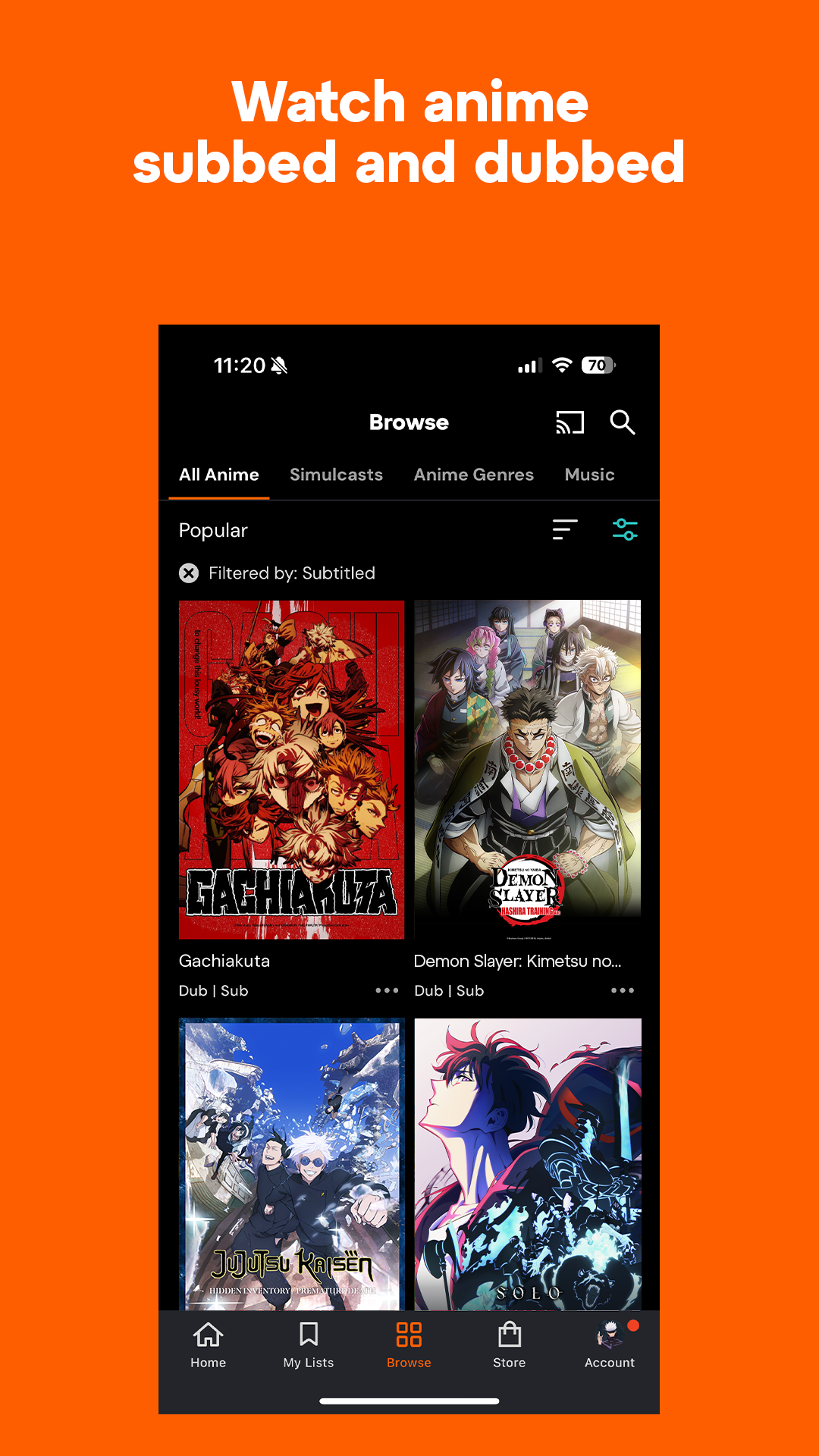 اسکرین شات 4 برنامه Crunchyroll: Anime Streaming