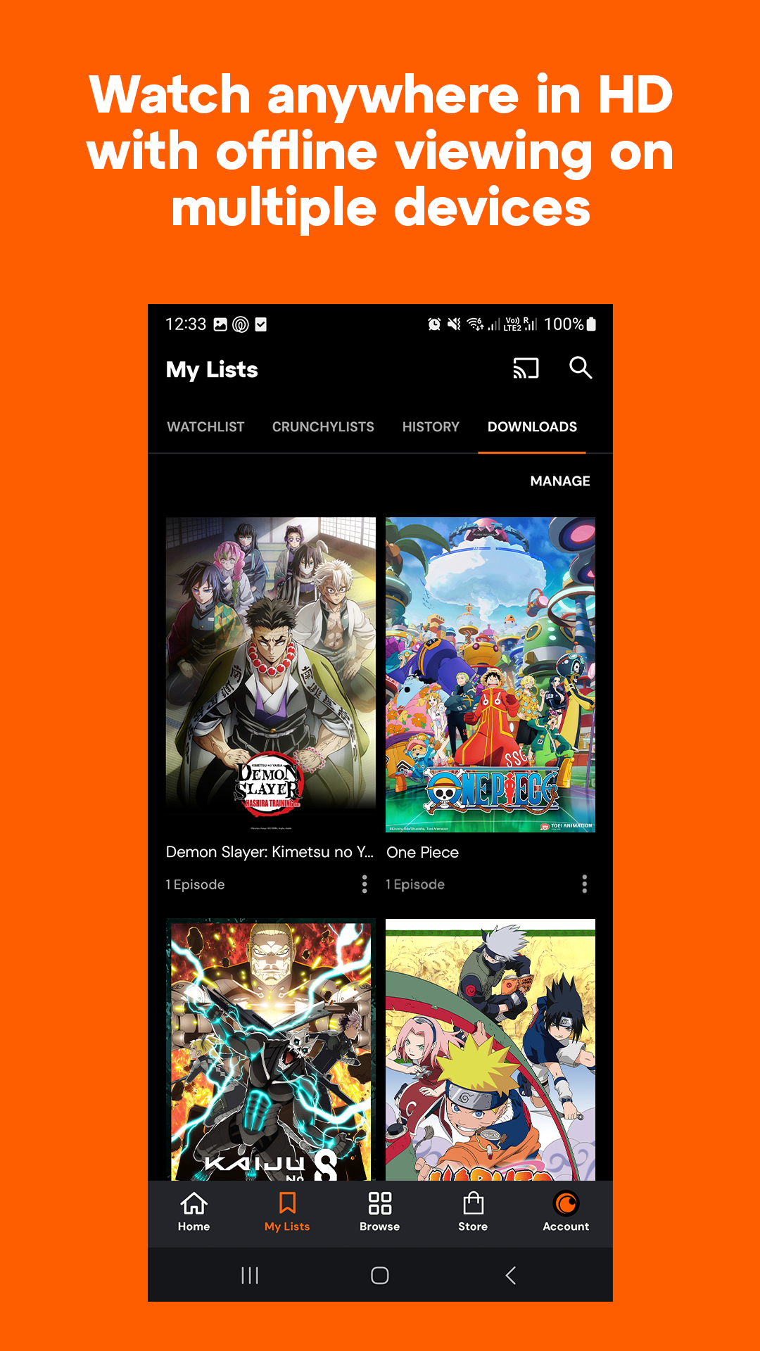 اسکرین شات 6 برنامه Crunchyroll: Anime Streaming