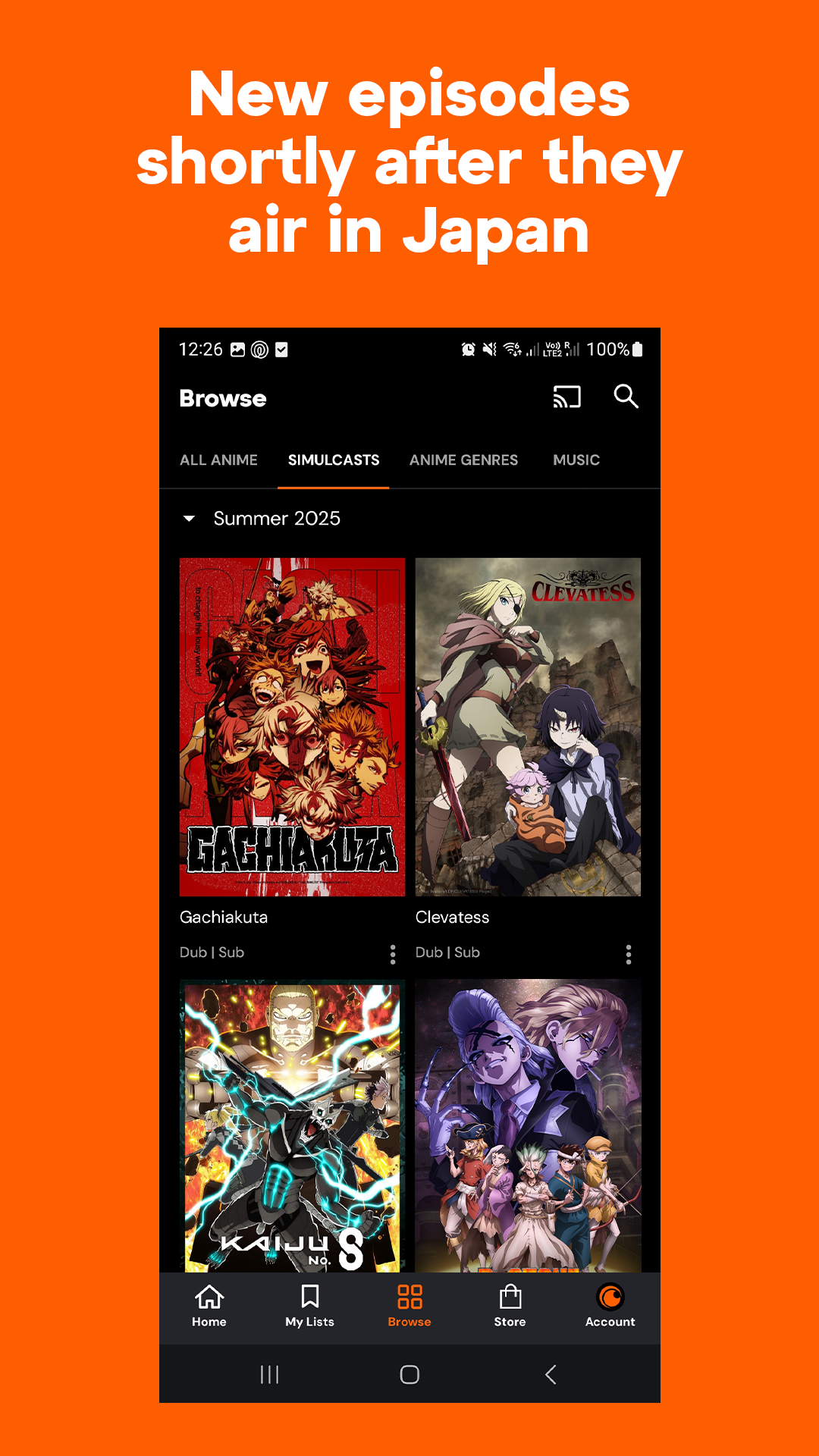 اسکرین شات 2 برنامه Crunchyroll: Anime Streaming