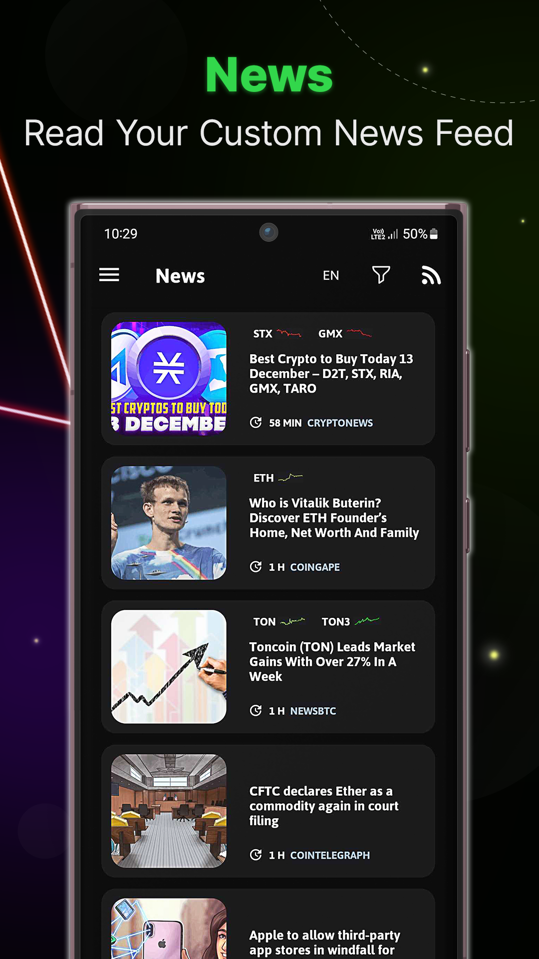 اسکرین شات 3 برنامه The Crypto App: News & Alerts