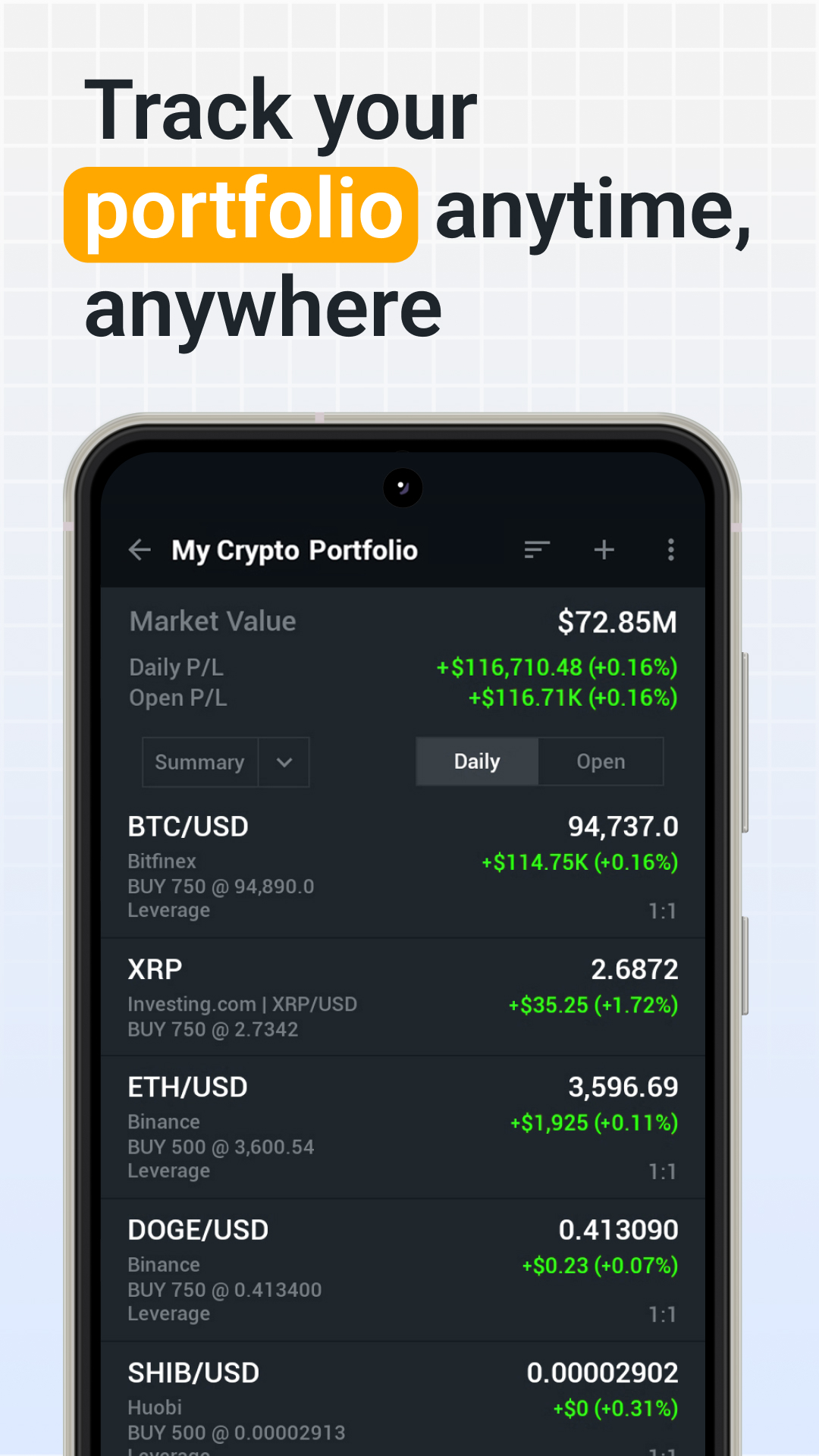 اسکرین شات 5 برنامه Investing: Crypto Data & News