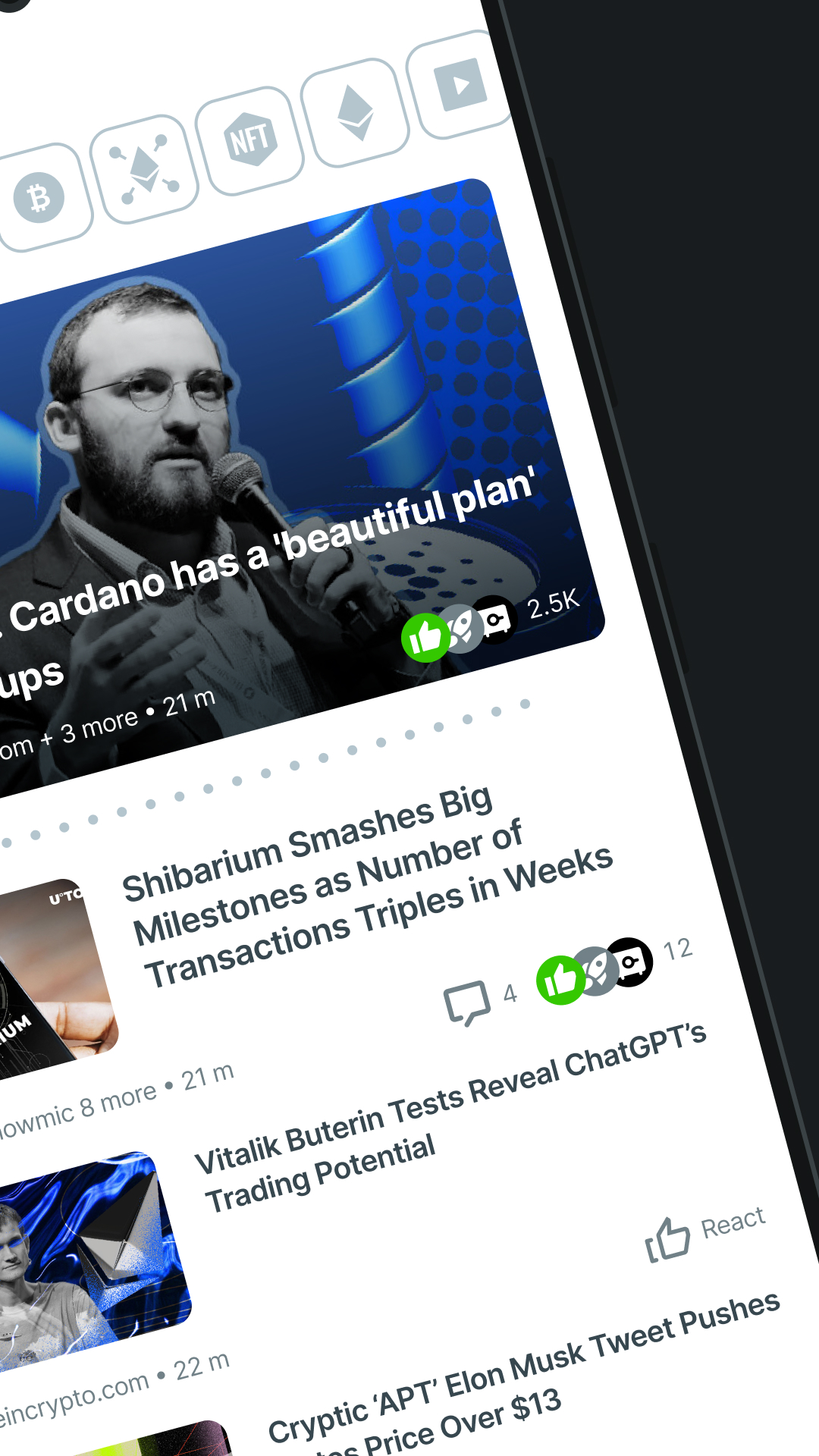 اسکرین شات 2 برنامه Crypto News: Prices, Alerts