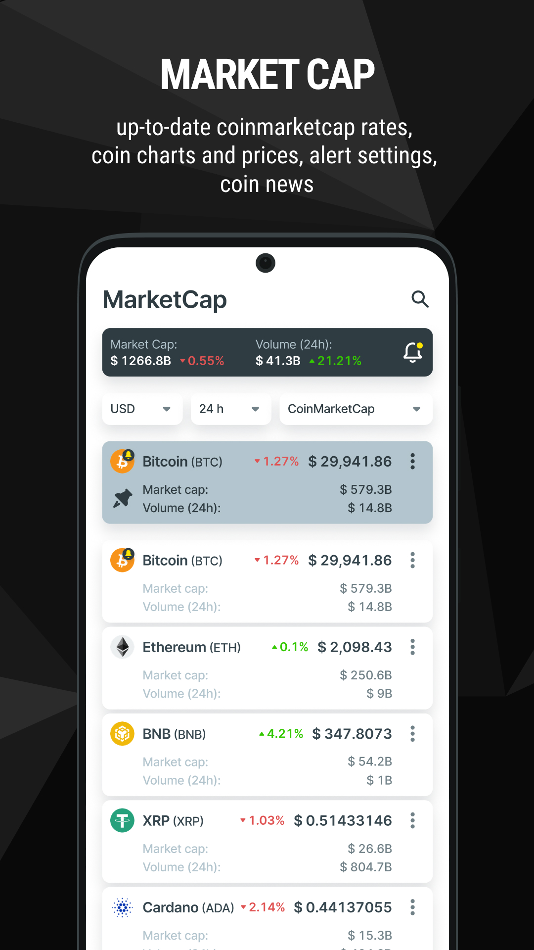 اسکرین شات 4 برنامه Crypto News: Prices, Alerts