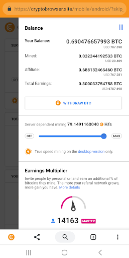 اسکرین شات 1 برنامه CryptoTab Browser—world's first mining browser