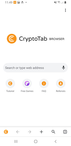 اسکرین شات 6 برنامه CryptoTab Browser—world's first mining browser