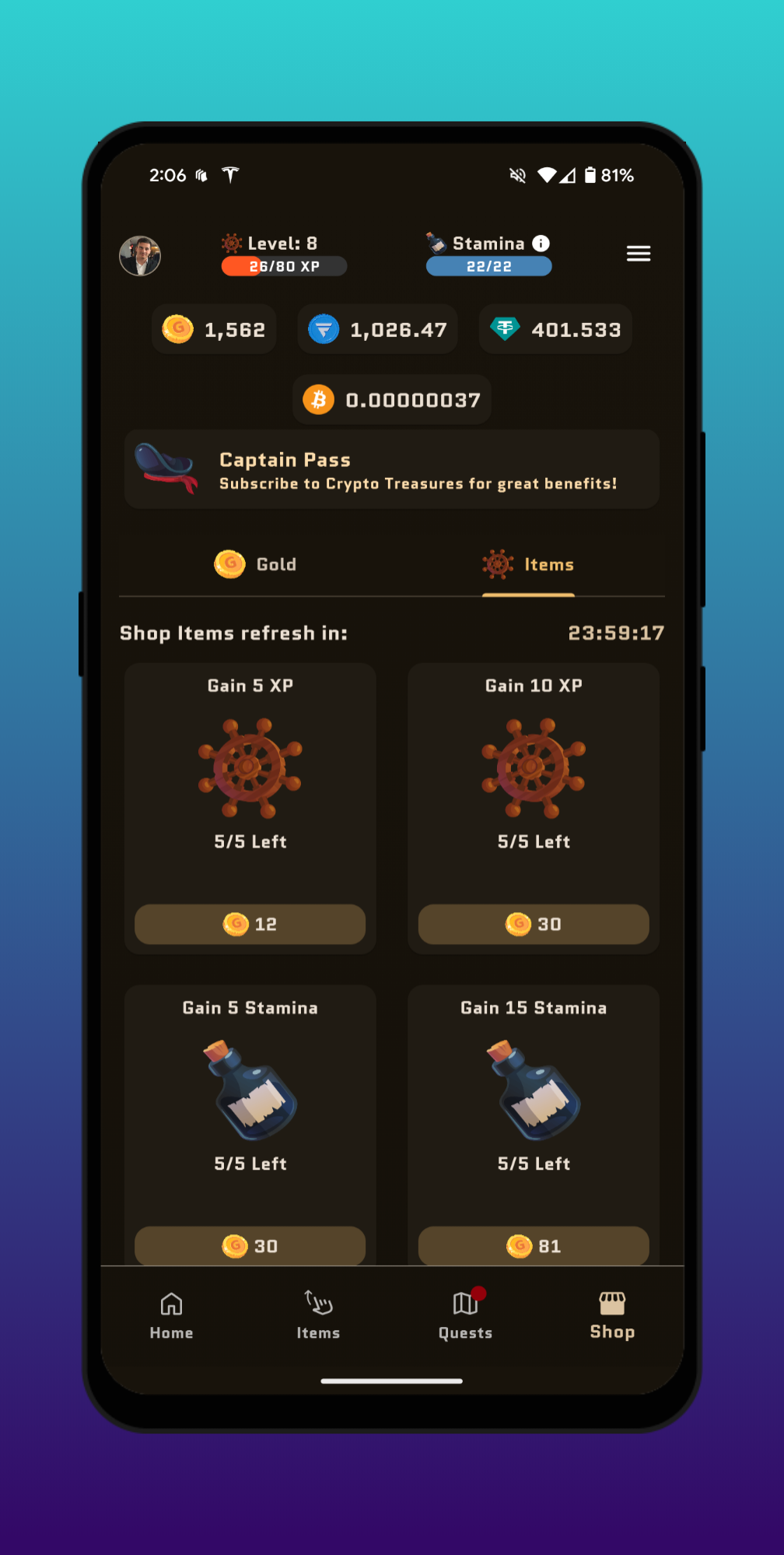 اسکرین شات 6 بازی Crypto Treasures Web3 Clicker