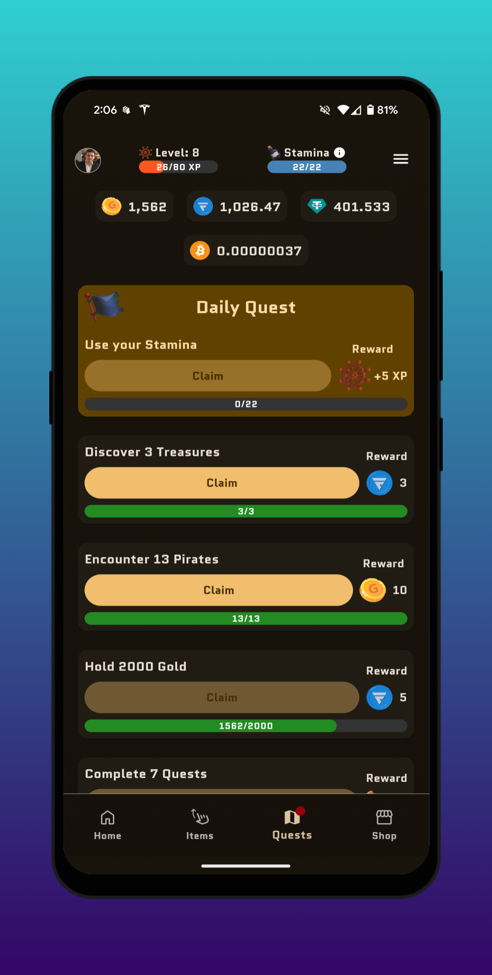 اسکرین شات 3 بازی Crypto Treasures Web3 Clicker