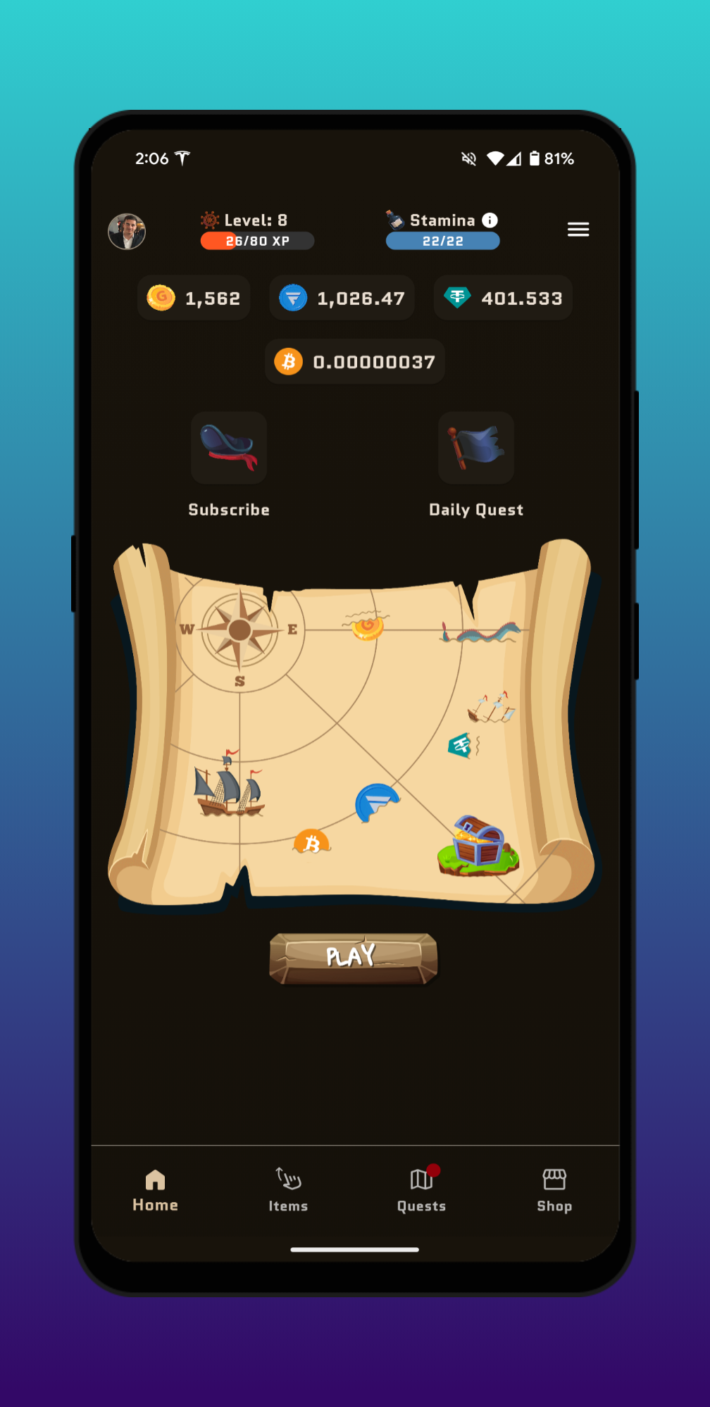 اسکرین شات 2 بازی Crypto Treasures Web3 Clicker