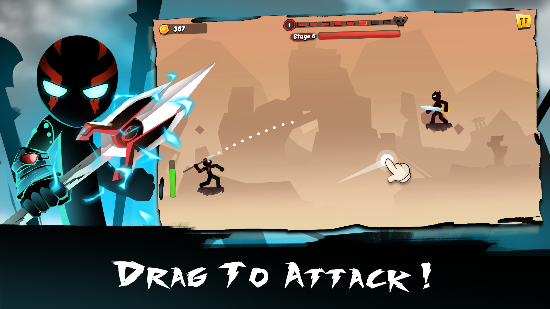 اسکرین شات 2 بازی God Stickman - Battle Warrior