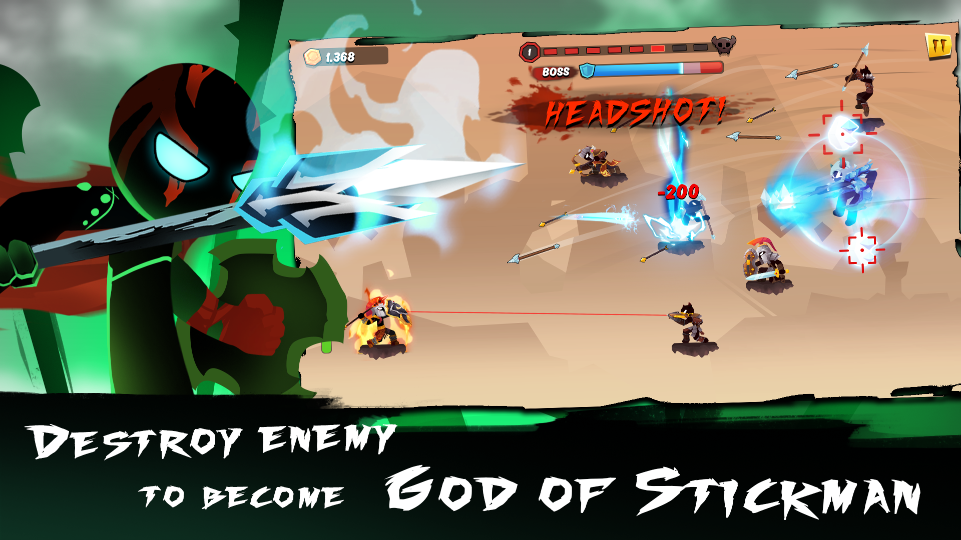 اسکرین شات 5 بازی God Stickman - Battle Warrior