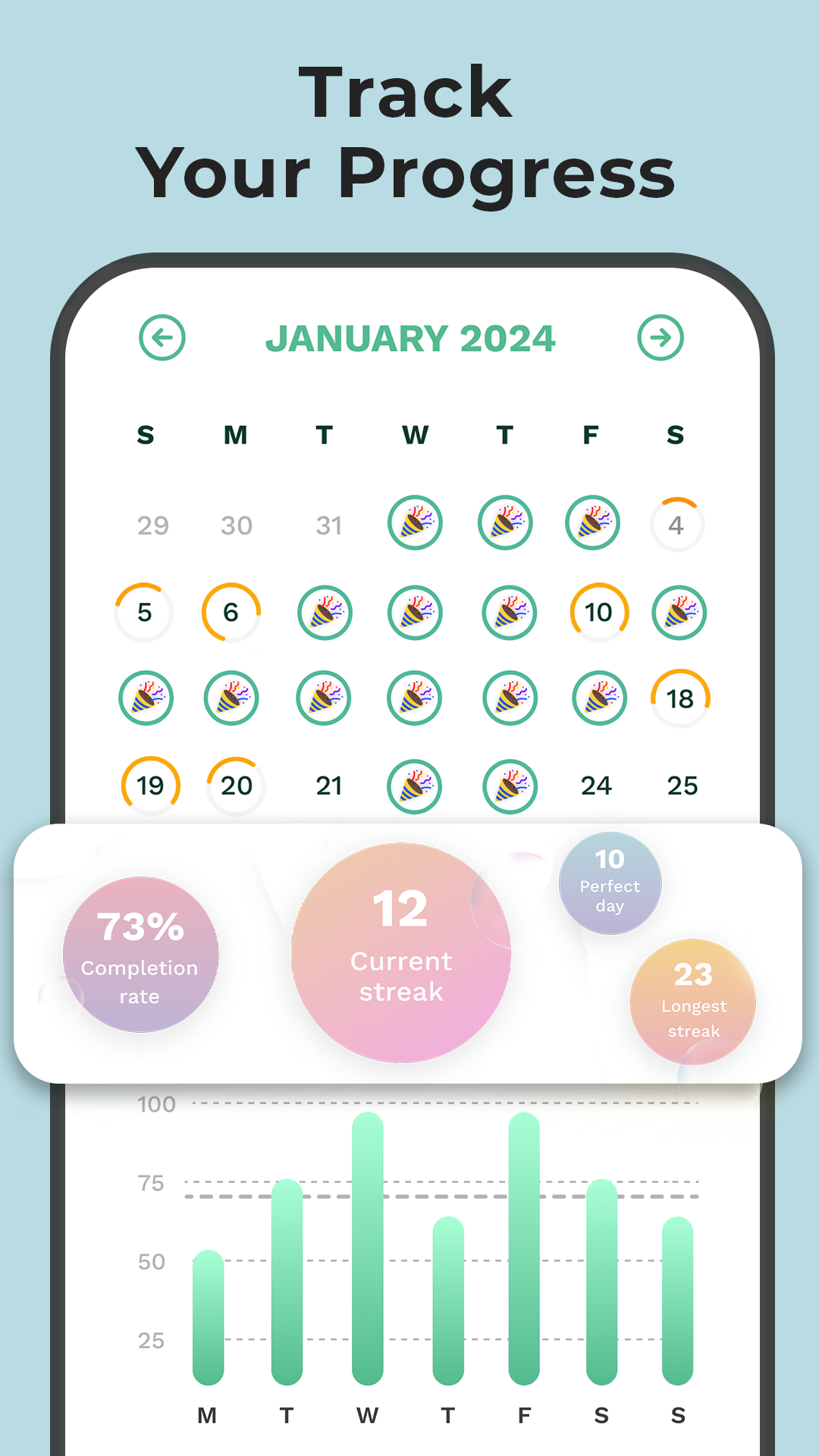 اسکرین شات 4 برنامه Habit Goals: Habit Tracker