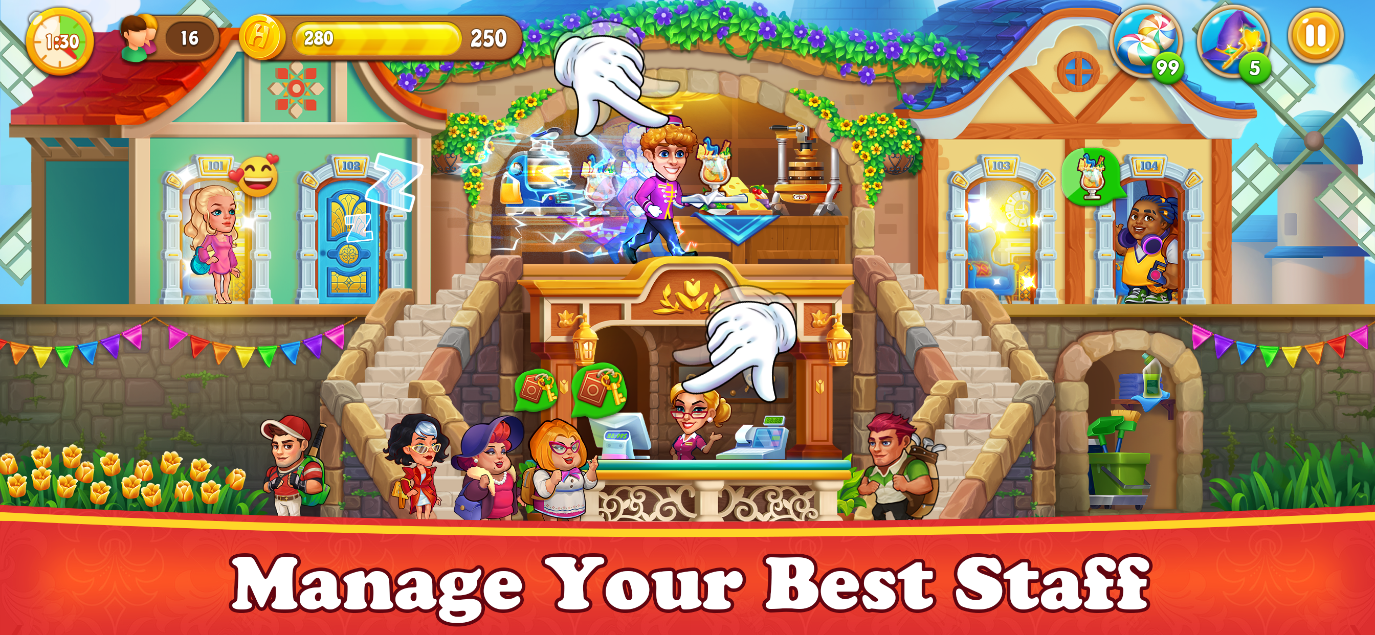 اسکرین شات 2 بازی Hotel Diary - Grand doorman