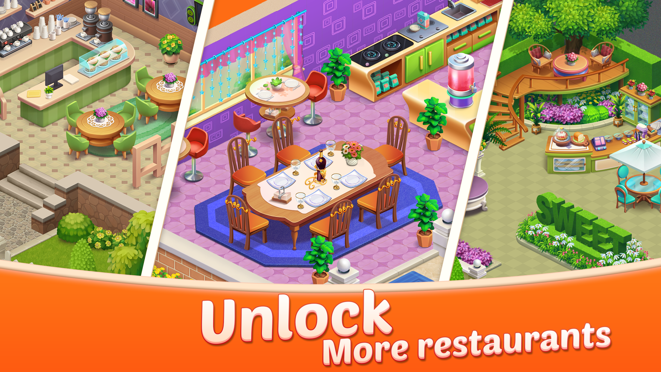 اسکرین شات 6 بازی Merge Cafe - Restaurant decor