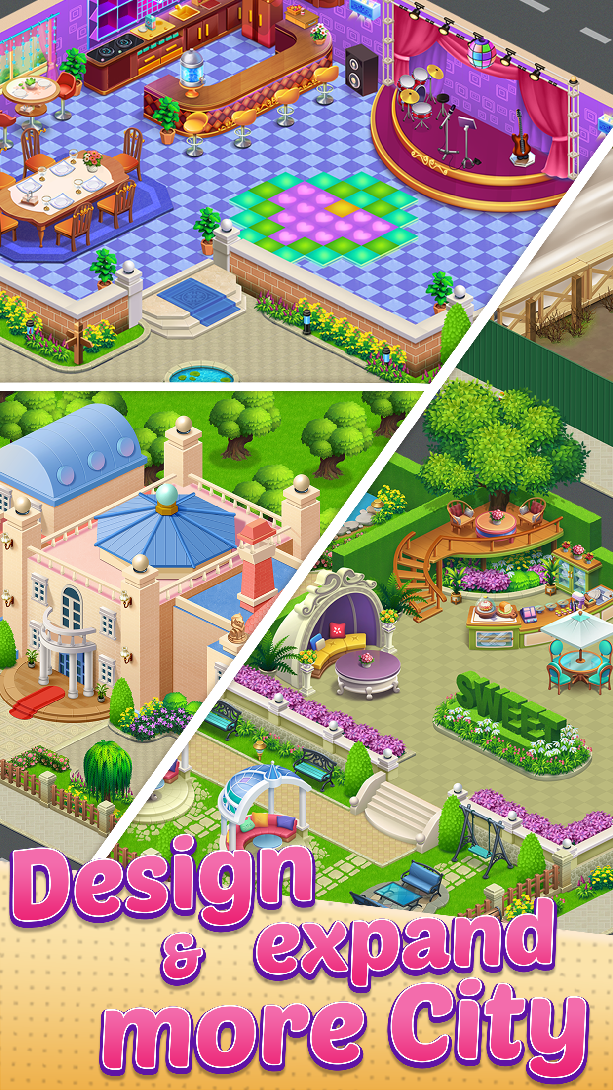 اسکرین شات 4 بازی Merge City - Decor Mansion