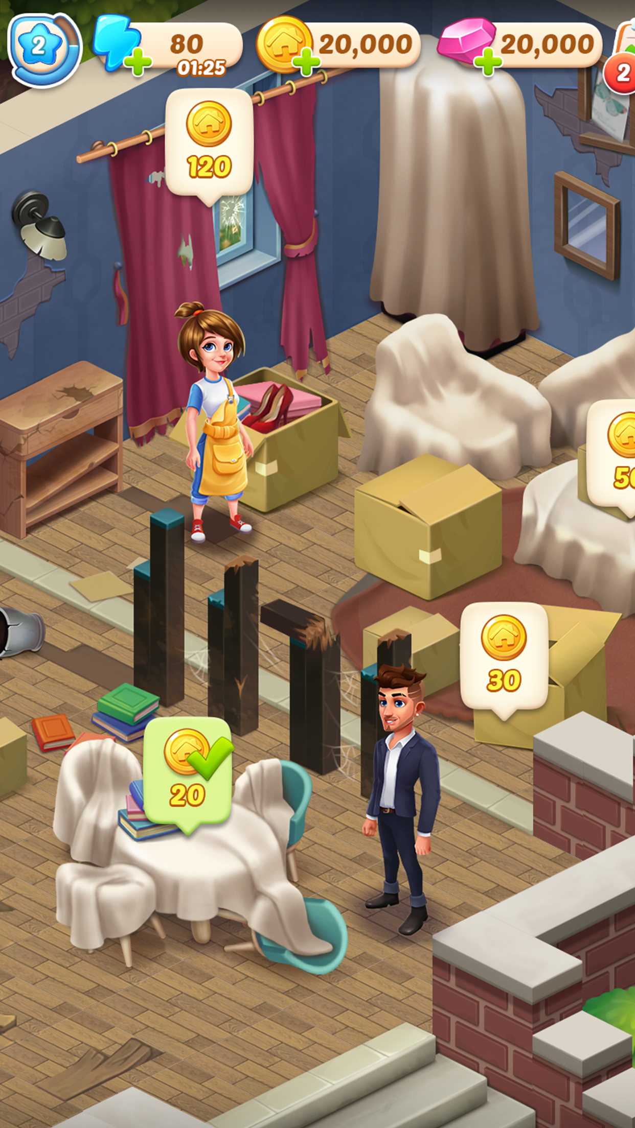 اسکرین شات 6 بازی Merge Memory - Town Decor