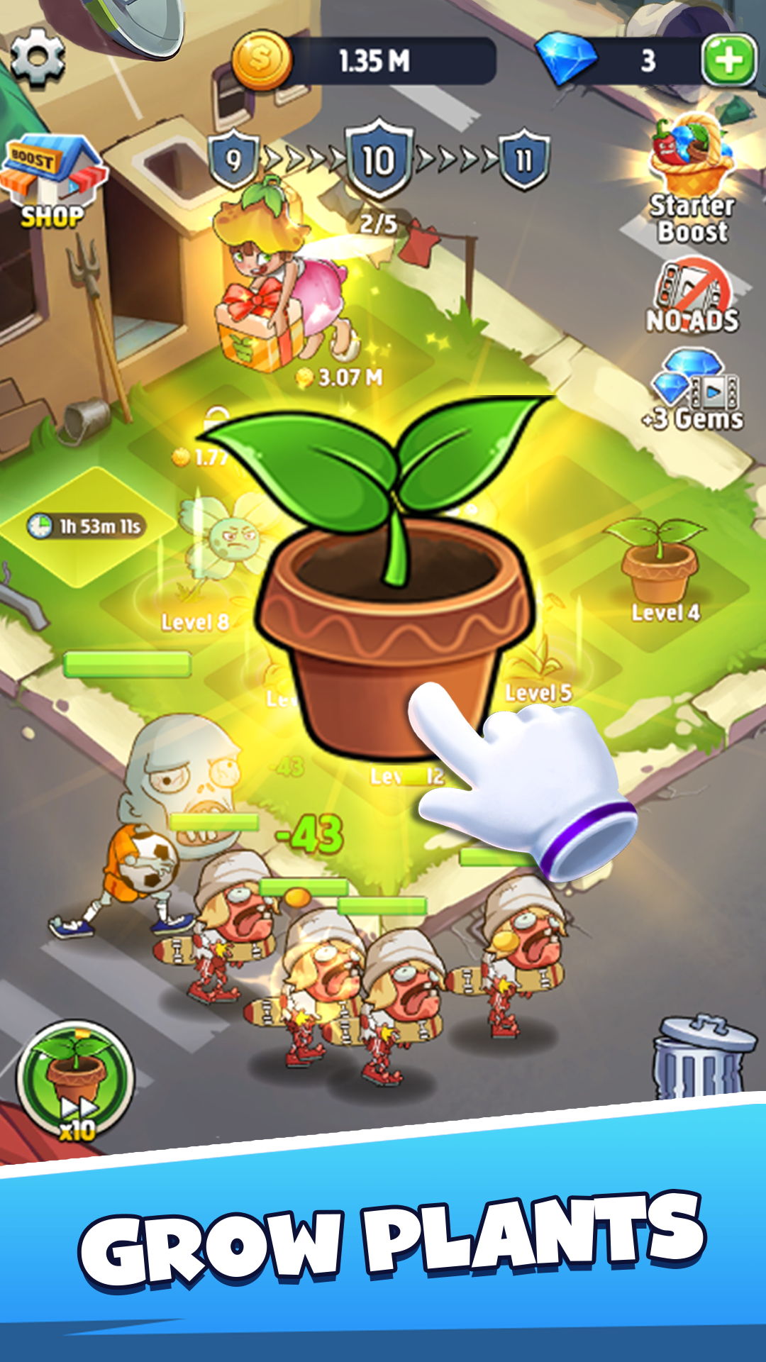 اسکرین شات 1 بازی Merge Plants – Monster Defense