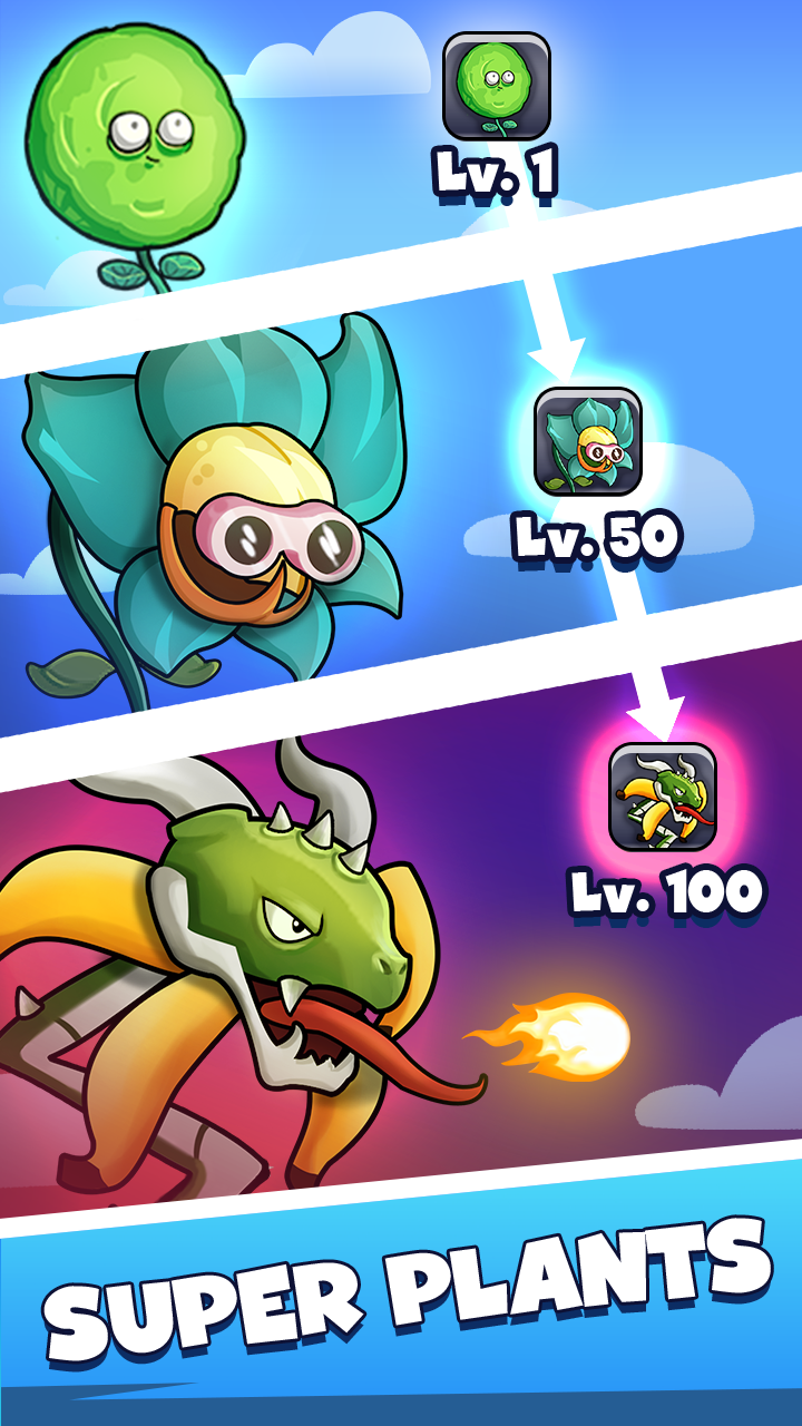 اسکرین شات 2 بازی Merge Plants – Monster Defense