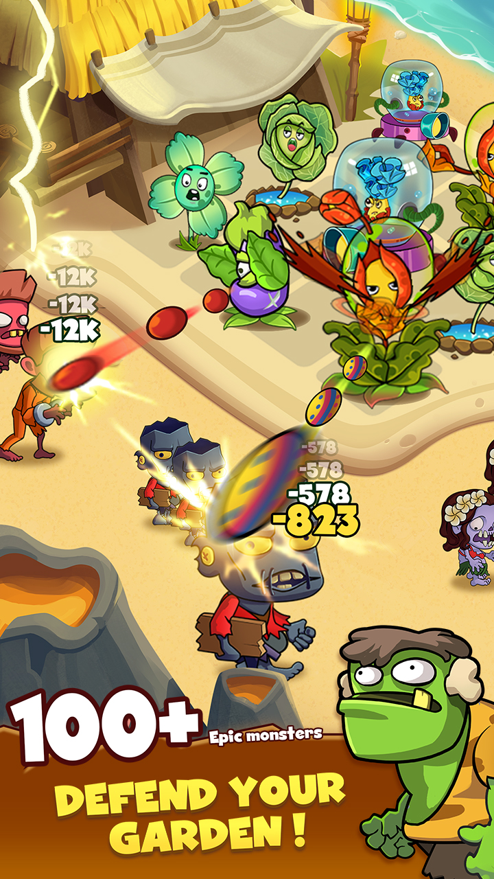 اسکرین شات 2 بازی Zombie Defense - Plants War