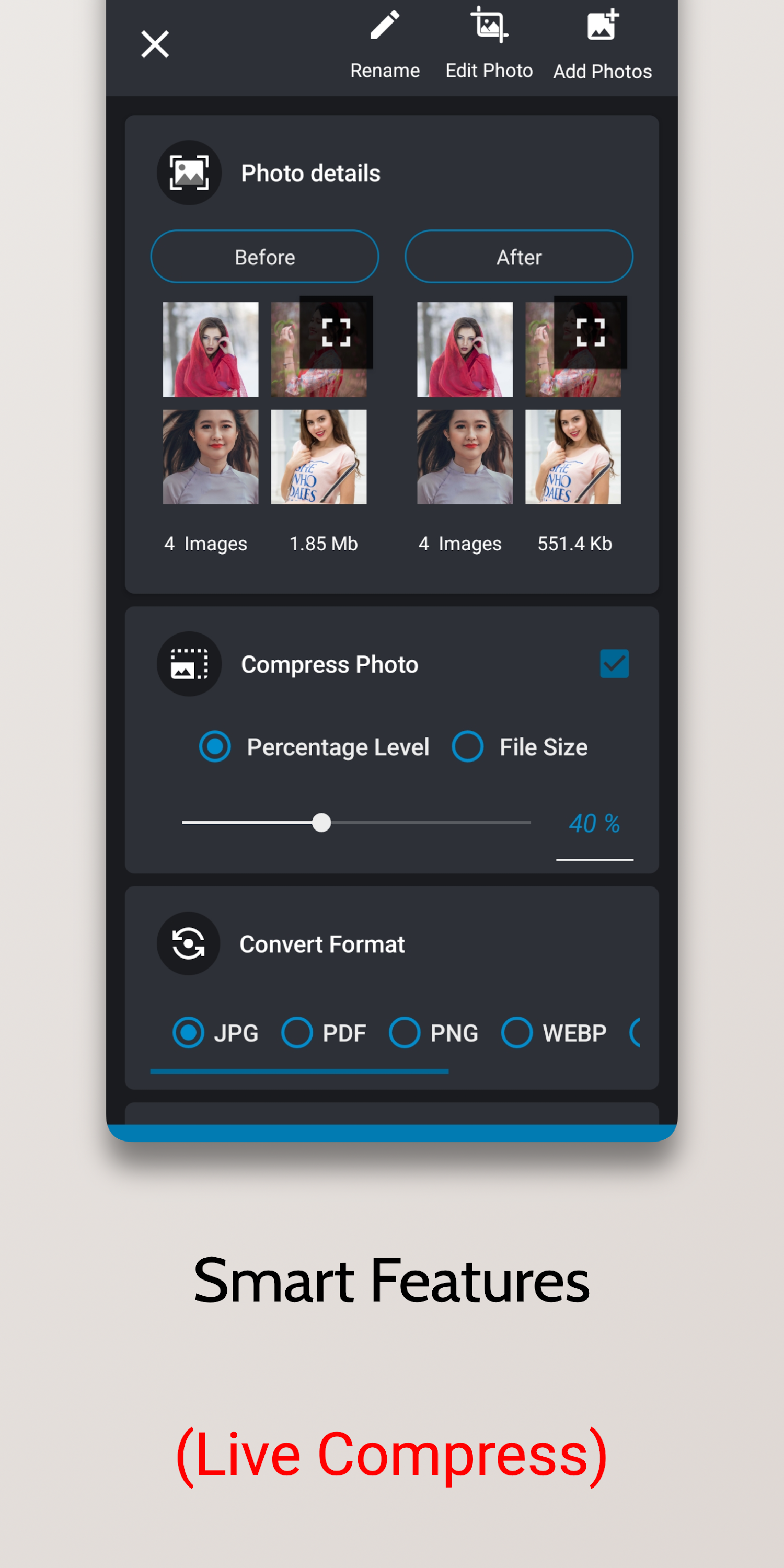 اسکرین شات 2 برنامه Image Converter - PNG/JPG/JPEG