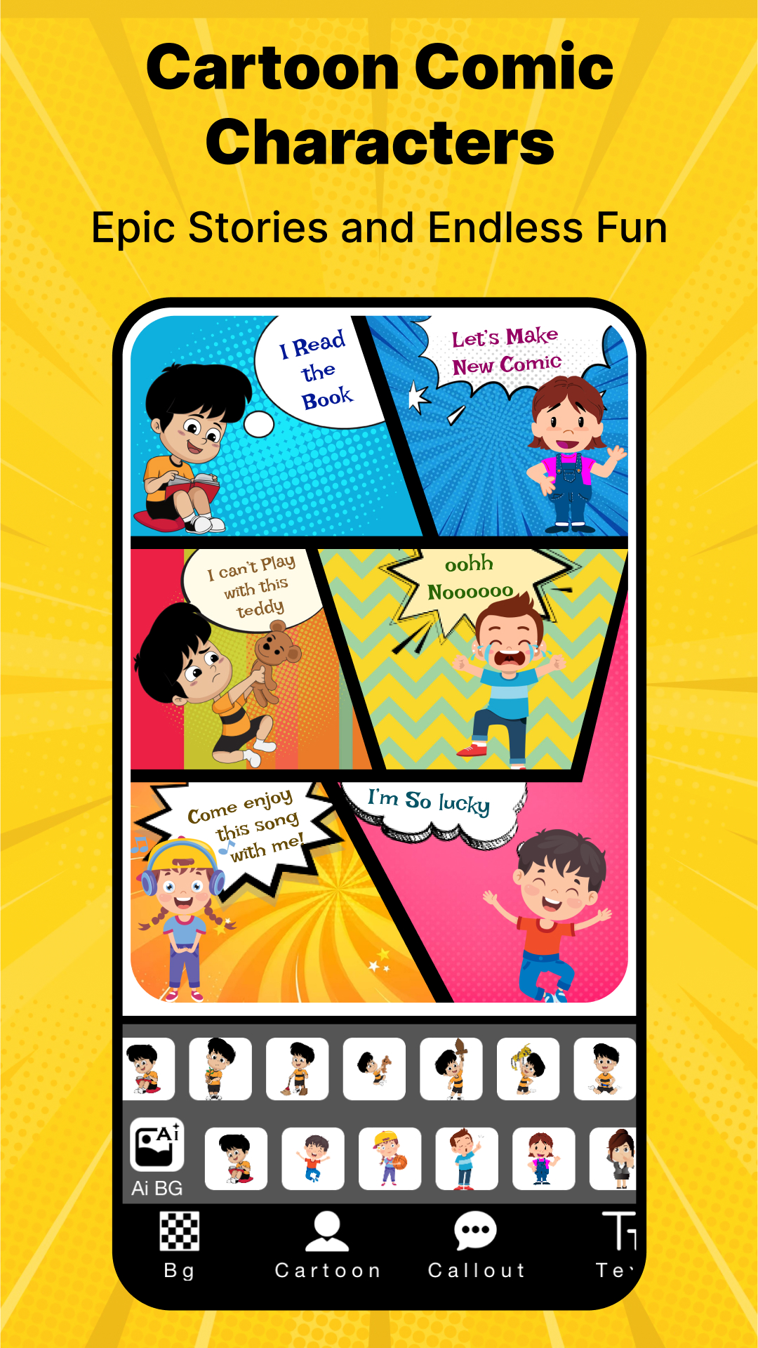 اسکرین شات 6 برنامه Cartoon Comic Strip Maker