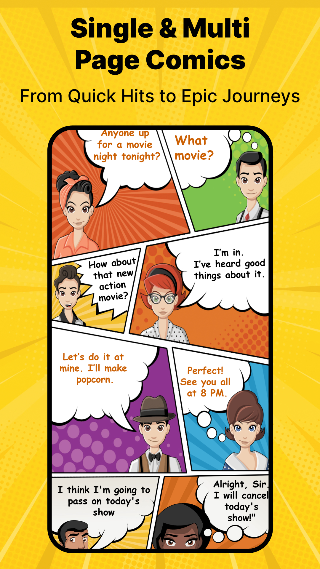 اسکرین شات 7 برنامه Cartoon Comic Strip Maker