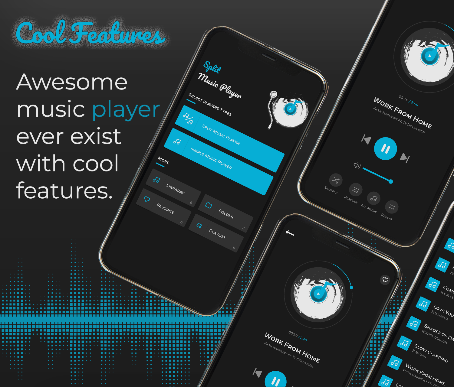 اسکرین شات 4 برنامه Split Music Player: Dual Audio