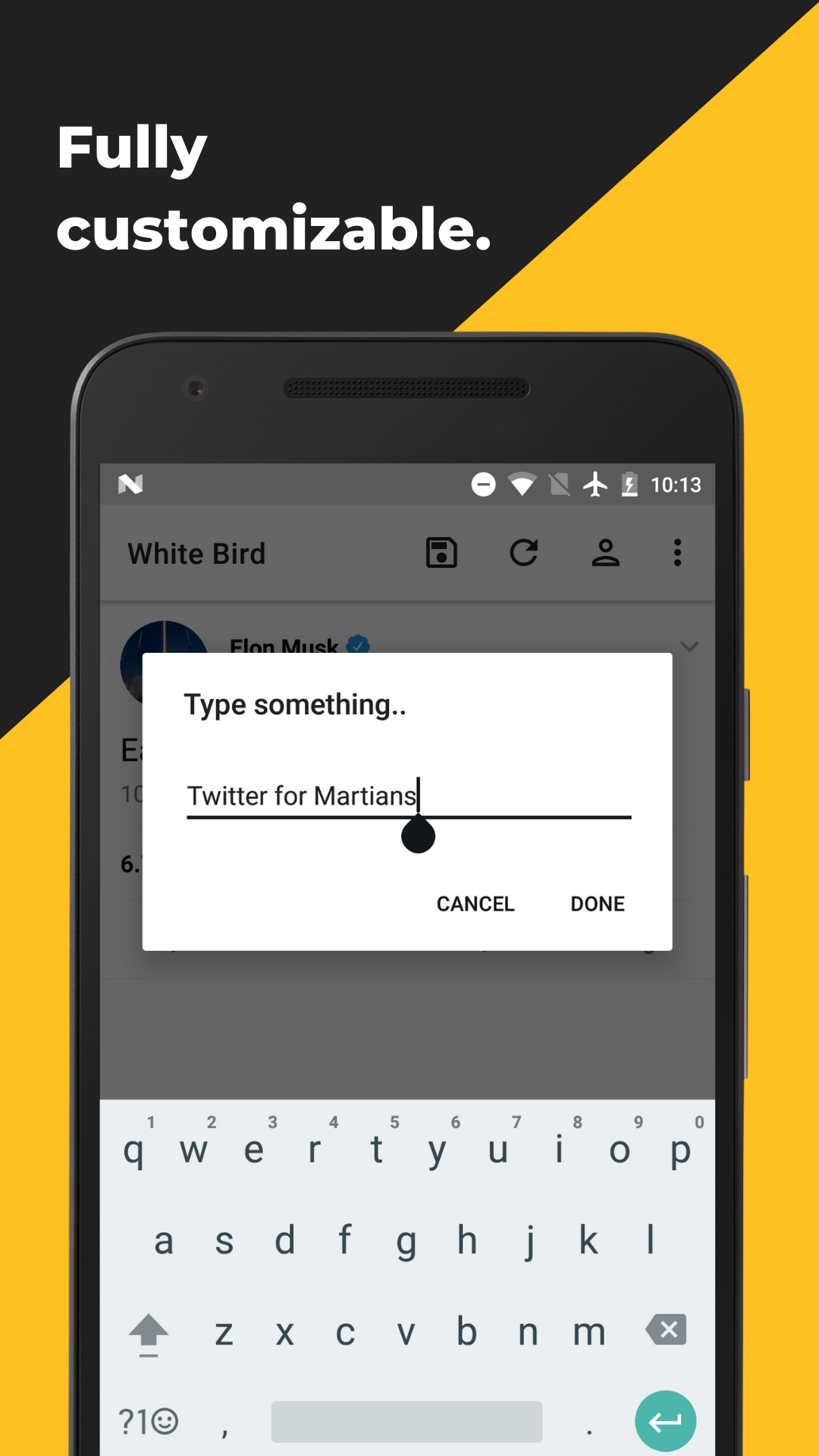 اسکرین شات 2 برنامه White Bird: Tweet Generator