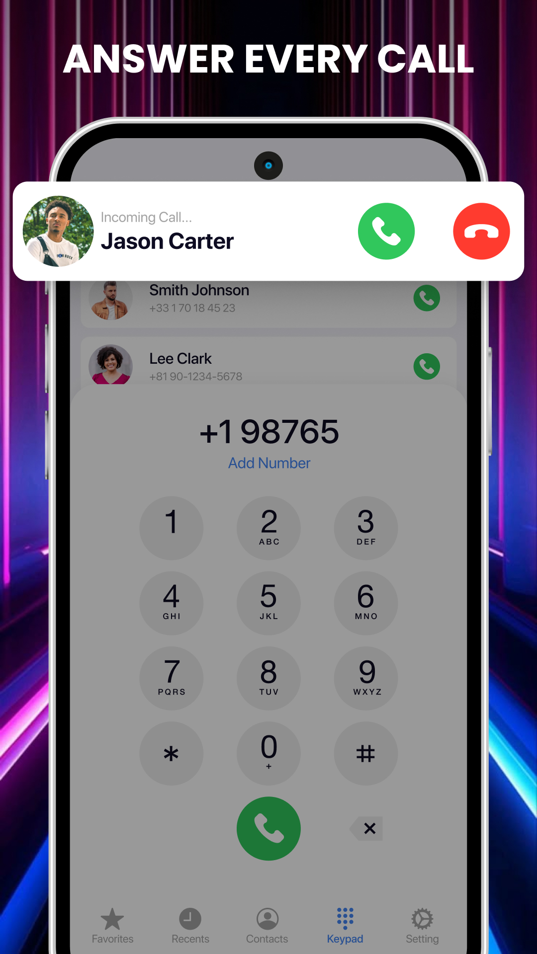 اسکرین شات 2 برنامه Photo Caller Screen Dialer