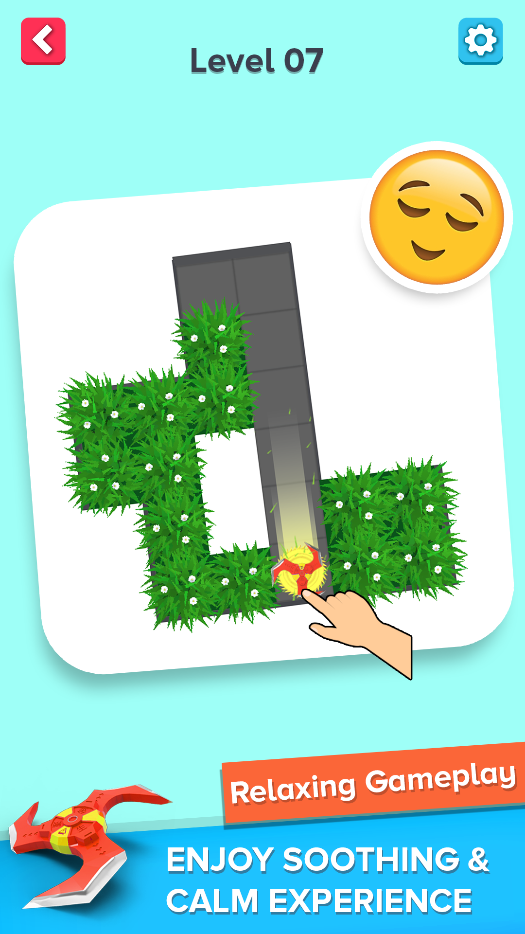 اسکرین شات 4 بازی Grass Cut Master Relaxing Game