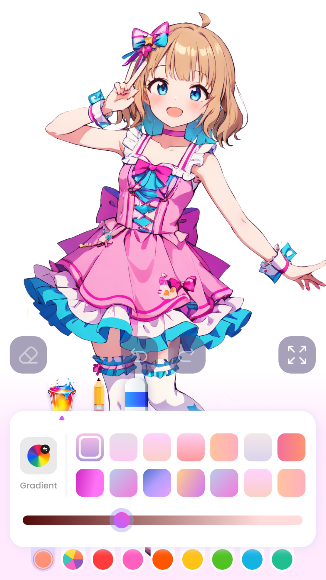 اسکرین شات 3 بازی Cute Anime Coloring Game