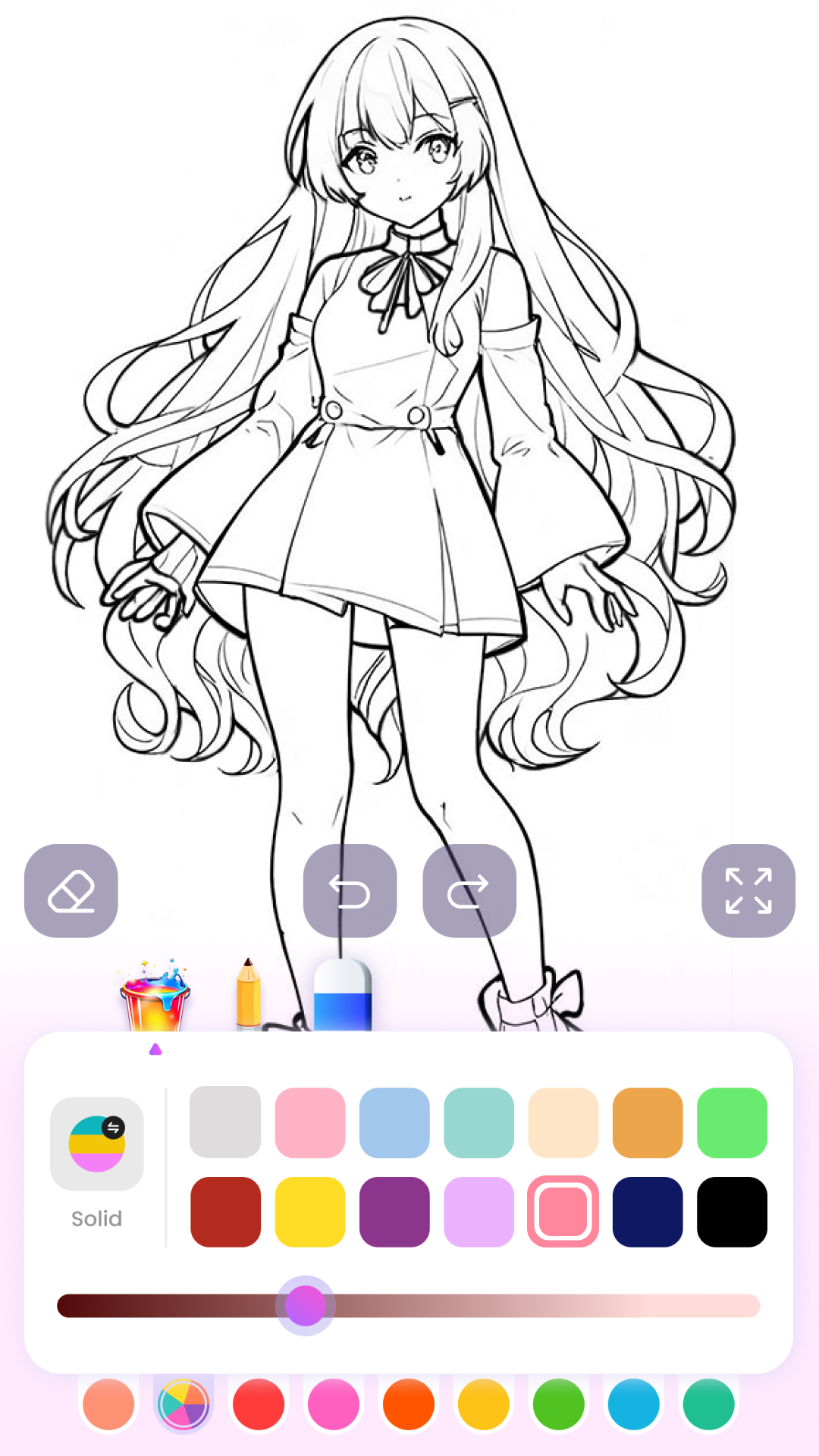 اسکرین شات 1 بازی Cute Anime Coloring Game