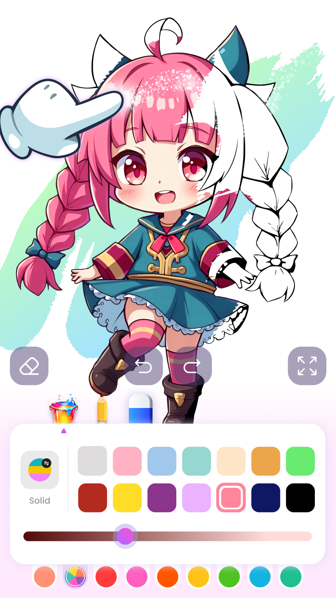 اسکرین شات 2 بازی Cute Anime Coloring Game