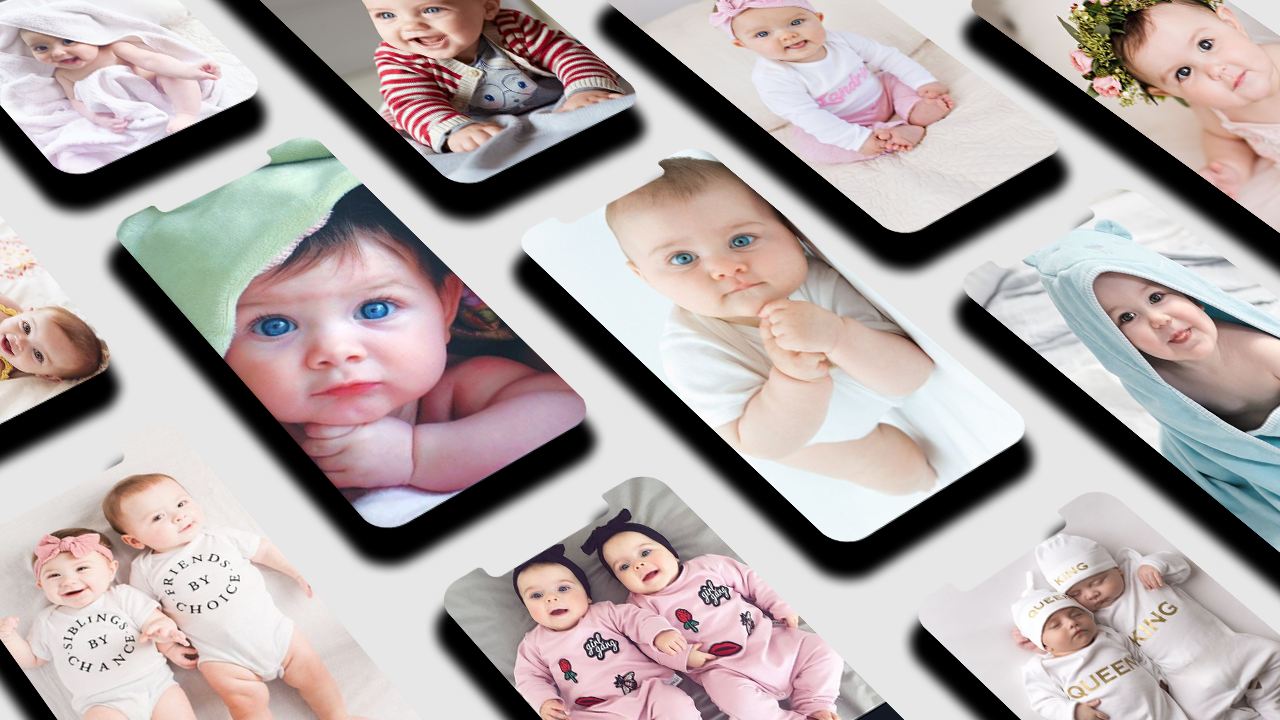 اسکرین شات 1 برنامه Cute Baby Wallpaper