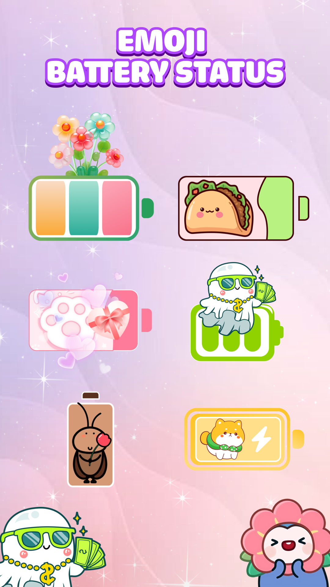 اسکرین شات 3 برنامه Emoji Battery Icon Customize