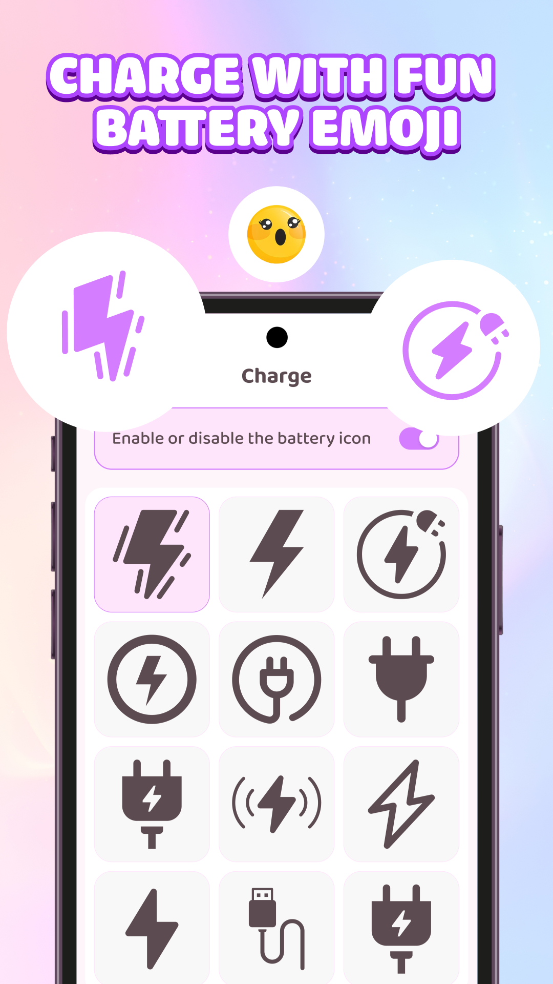 اسکرین شات 7 برنامه Emoji Battery Icon Customize