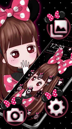 اسکرین شات 3 برنامه Cute Pink Girl Theme