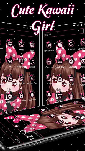 اسکرین شات 7 برنامه Cute Pink Girl Theme