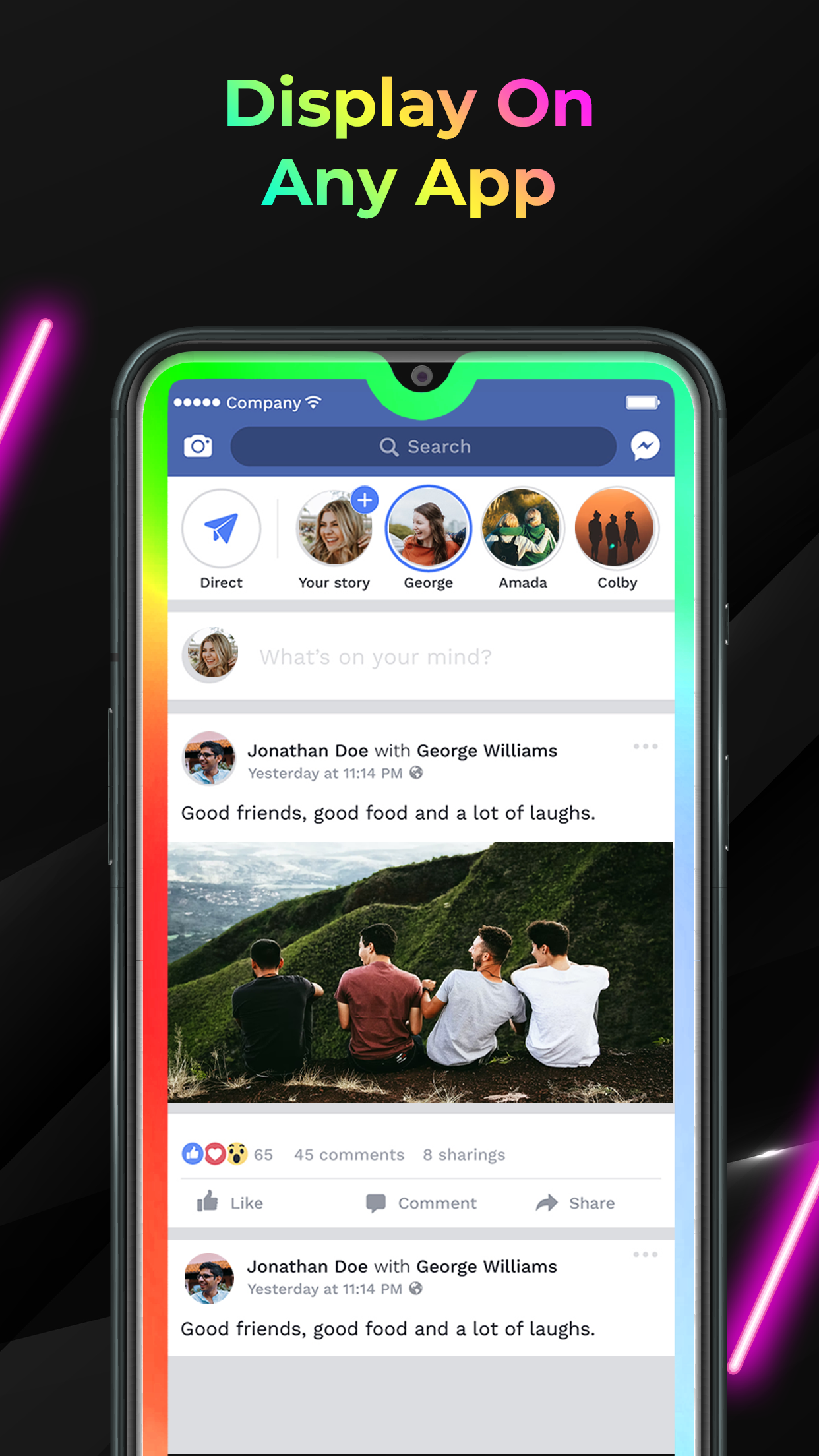 اسکرین شات 4 برنامه Edge Lighting: LED Borderlight