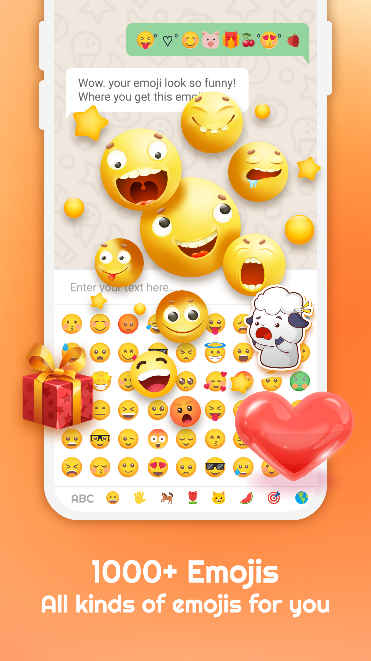 اسکرین شات 1 برنامه Emoji Keyboard: Themes & Fonts