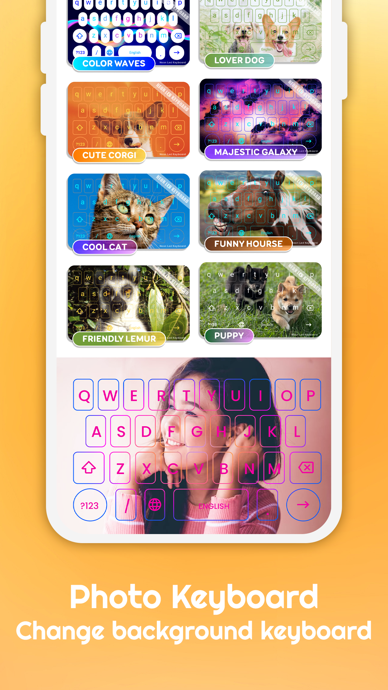 اسکرین شات 5 برنامه Emoji Keyboard: Themes & Fonts