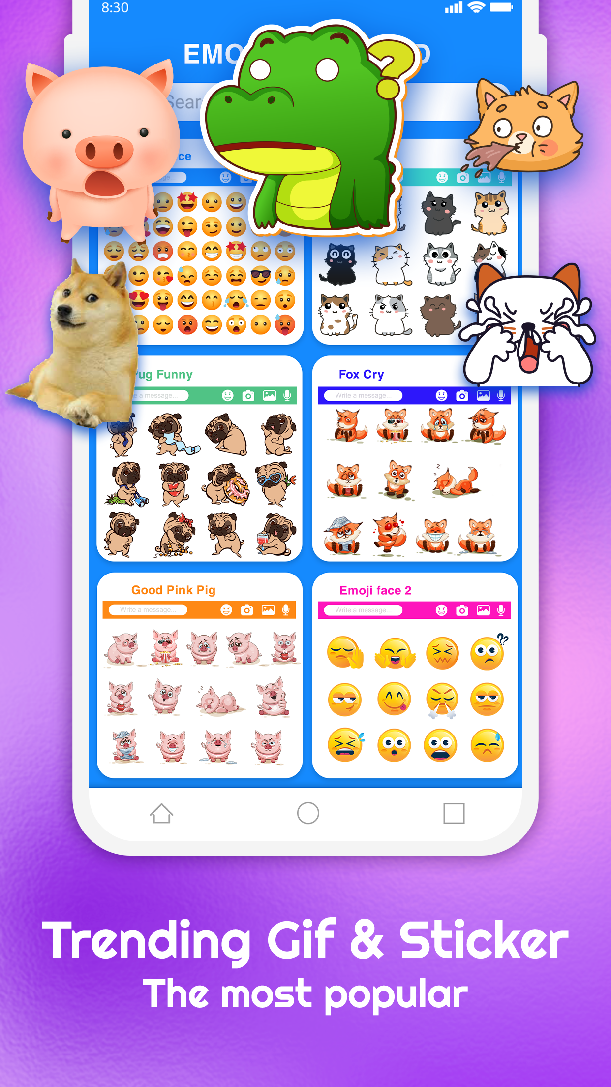 اسکرین شات 2 برنامه Emoji Keyboard: Themes & Fonts