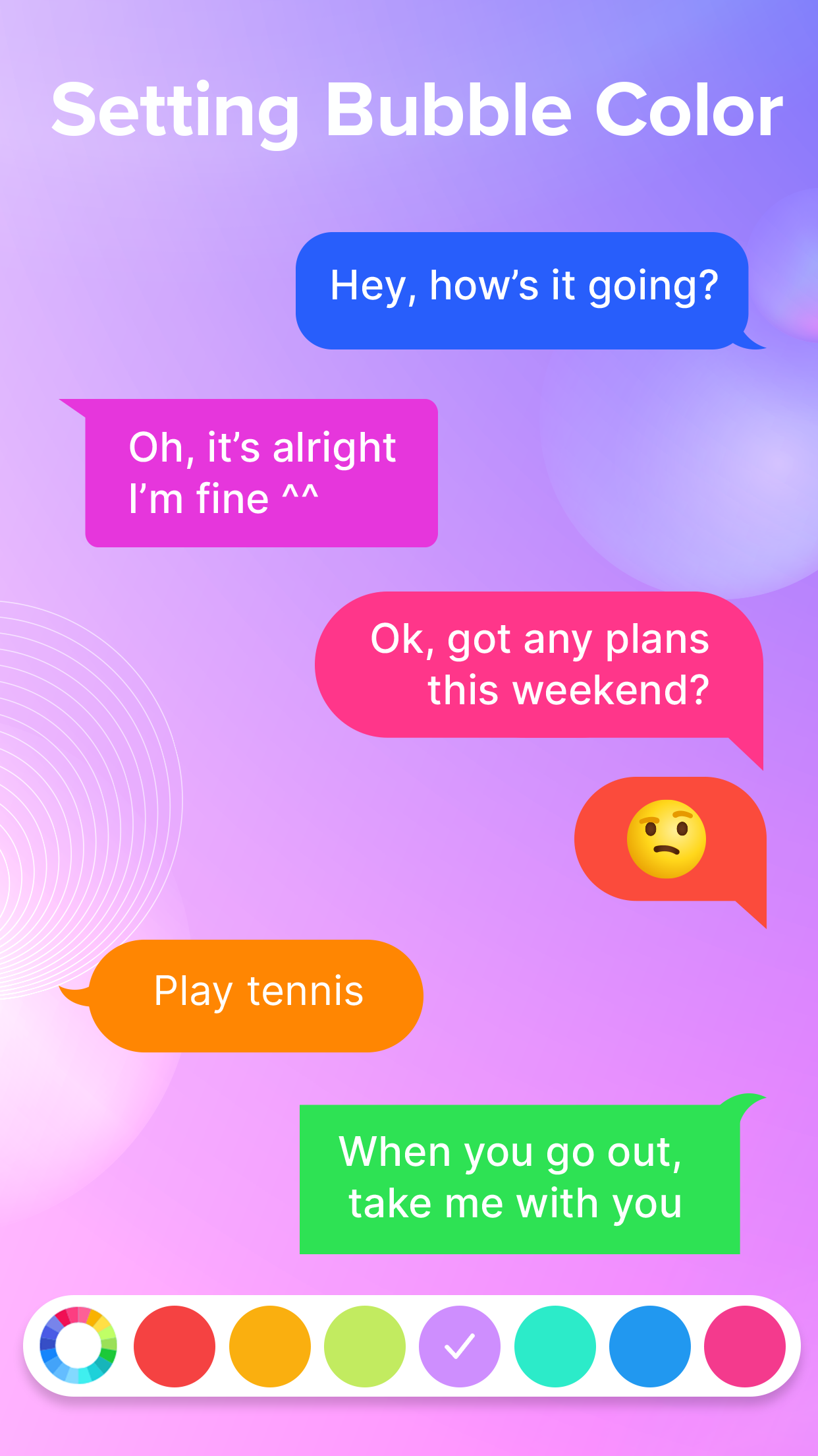 اسکرین شات 4 برنامه Messenger - Color SMS