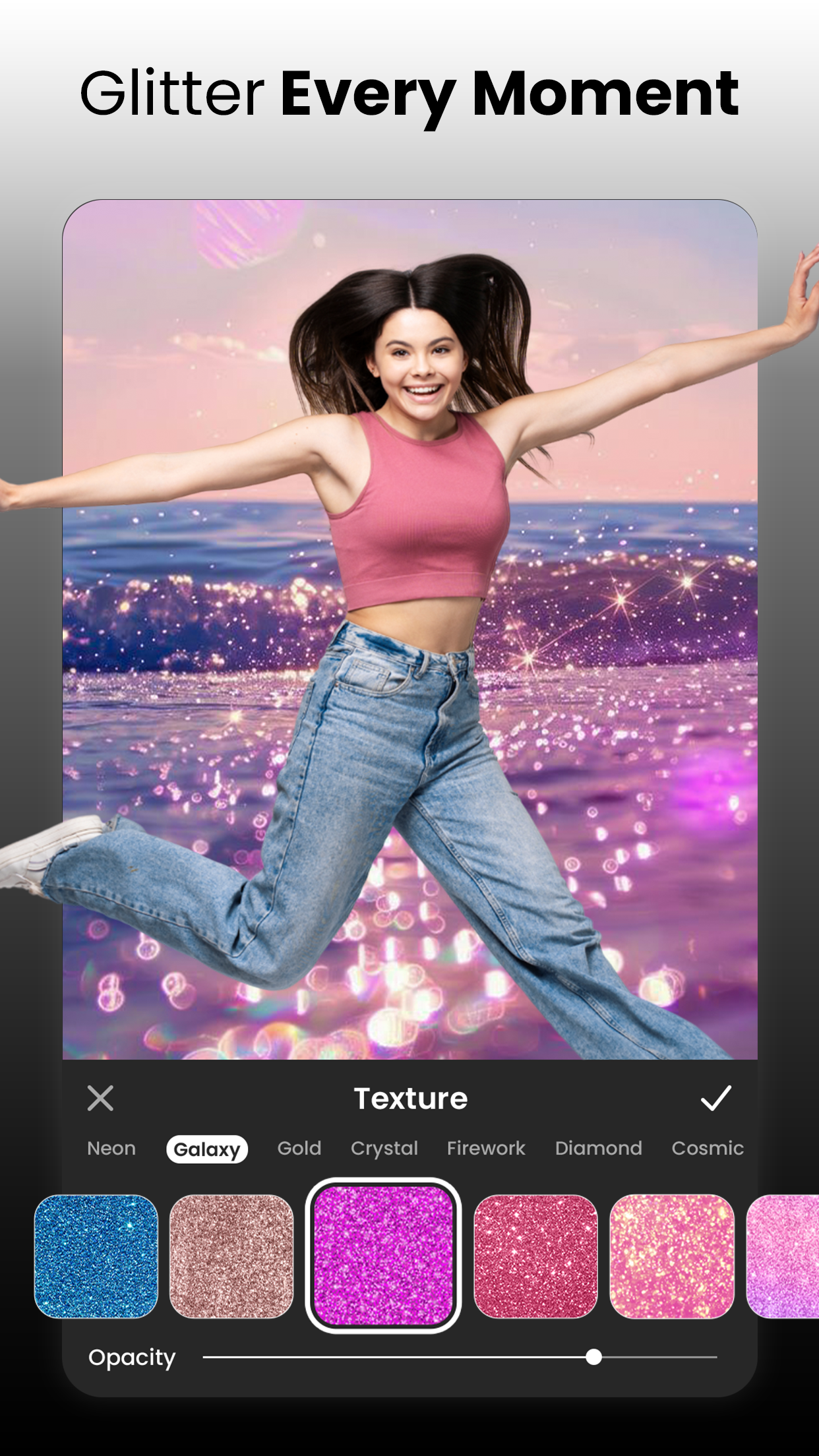 اسکرین شات 1 برنامه Glitter Effect - Bling Effect