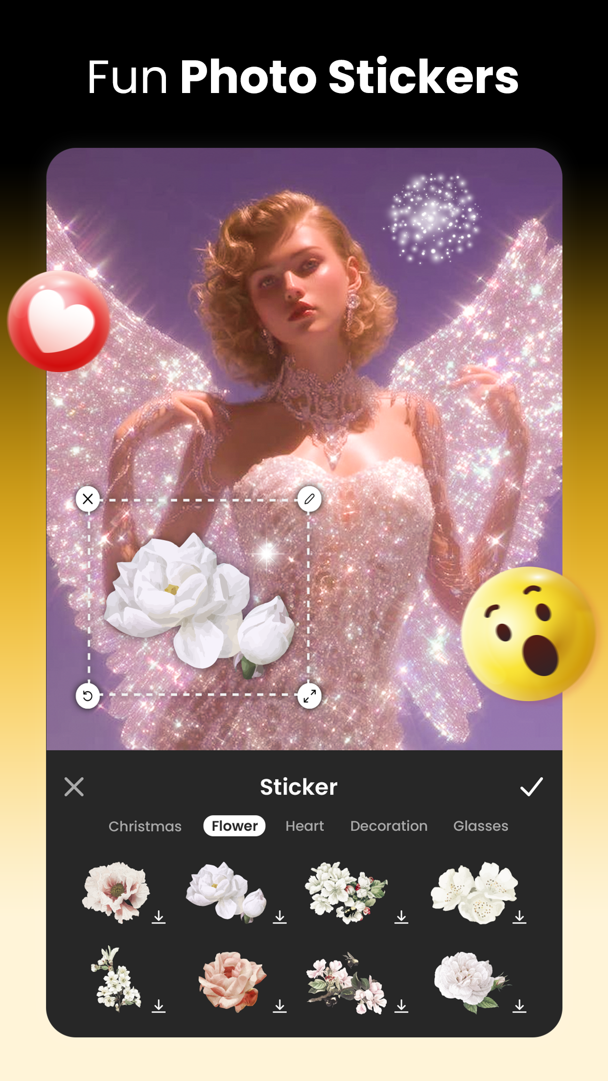 اسکرین شات 5 برنامه Glitter Effect - Bling Effect