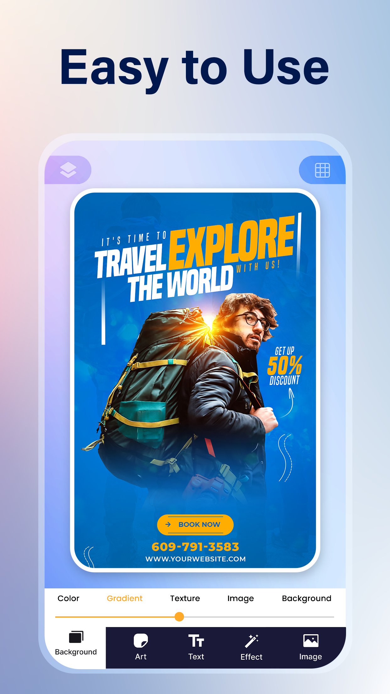 اسکرین شات 2 برنامه Banner Maker - Design Banner