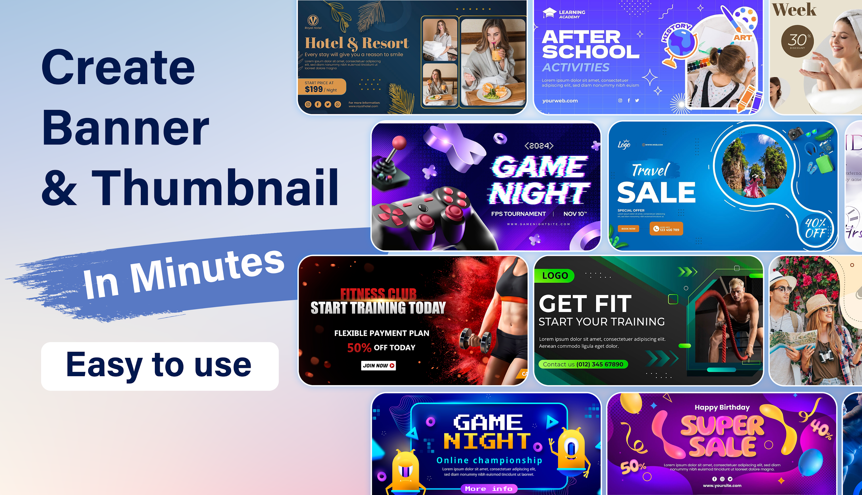 اسکرین شات 1 برنامه Banner Maker - Design Banner